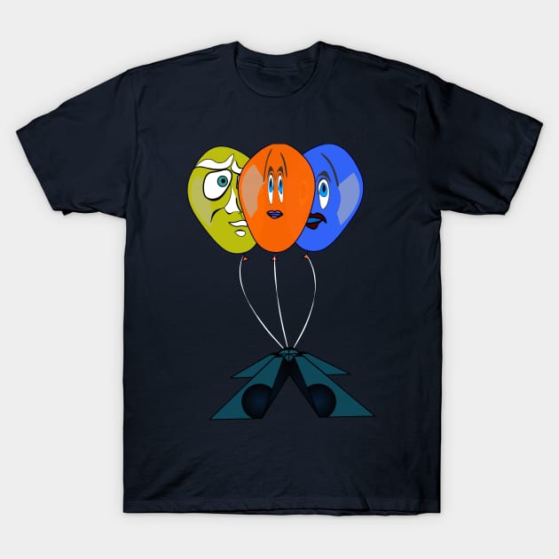 three balloons waiting for the party. T-Shirt by jsar